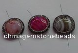 NGC7515 26mm - 28mm coin agate connectors wholesale