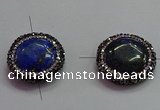 NGC7522 25mm coin lapis lazuli connectors wholesale