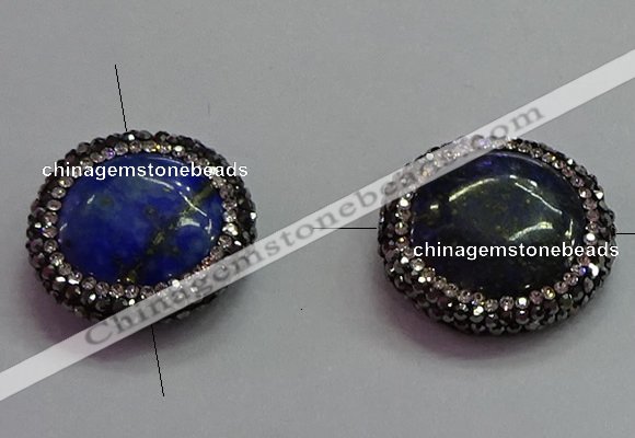 NGC7522 25mm coin lapis lazuli connectors wholesale