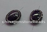 NGC7526 15*20mm - 16*22mm oval amethyst connectors wholesale