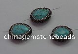 NGC7532 18*22mm - 20*25mm faceted teardrop turquoise connectors
