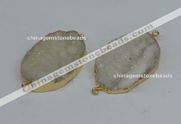 NGC8000 30*40mm - 35*45mm freeform druzy agate connectors