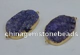 NGC8002 30*40mm - 35*45mm freeform druzy agate connectors