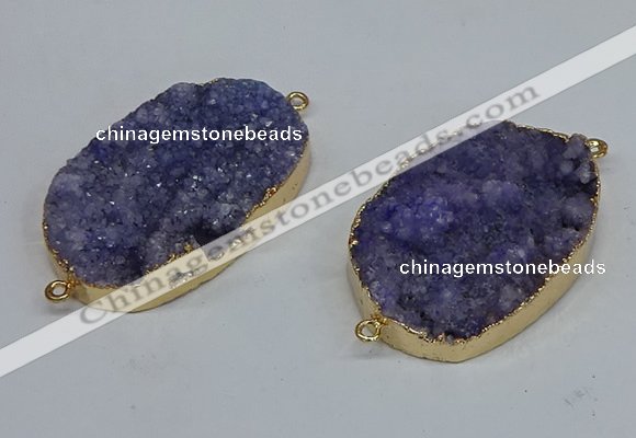 NGC8002 30*40mm - 35*45mm freeform druzy agate connectors