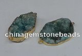 NGC8005 30*40mm - 35*45mm freeform druzy agate connectors