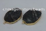 NGC8007 30*40mm - 35*45mm freeform druzy agate connectors