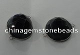 NGC83 30mm cabochons agate gemstone connectors wholesale