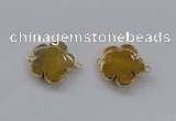 NGC851 28mm - 30mm flower agate gemstone connectors wholesale