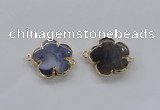 NGC852 28mm - 30mm flower agate gemstone connectors wholesale