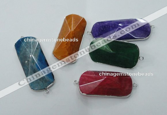 NGC87 25*45mm - 22*55mm agate gemstone connectors wholesale