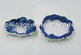 NGC916 40*60mm - 65*80mm freeform druzy agate connectors