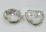 NGC920 40*60mm - 65*80mm freeform druzy agate connectors