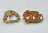 NGC921 40*60mm - 65*80mm freeform druzy agate connectors