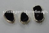 NGC97 25*30mm - 35*45mm freeform druzy agate connectors wholesale