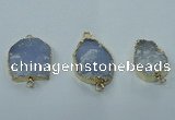 NGC98 20*30mm - 25*35mm freeform druzy agate connectors wholesale