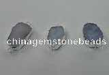 NGC99 18*25mm - 25*35mm freeform druzy agate connectors wholesale