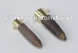 NGC994 10*40mm – 15*50mm bullet agate gemstone connectors