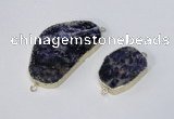 NGC995 20*30mm – 30*40mm freeform sodalite gemstone connectors