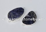 NGC996 20*30mm – 30*40mm freeform sodalite gemstone connectors