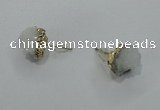 NGE01 8*12mm - 10*14mm nuggets druzy quartz earrings wholesale