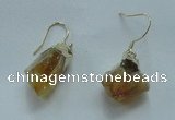 NGE08 13*18mm - 15*20mm nuggets citrine gemstone earrings wholesale