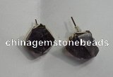 NGE11 12*15mm - 13*18mm nuggets lavender amethyst earrings wholesale