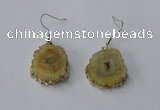 NGE129 18*20mm - 20*25mm freeform druzy agate gemstone earrings