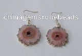 NGE131 18*20mm - 20*25mm freeform druzy agate gemstone earrings