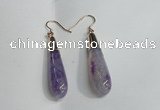 NGE14 10*40mm teardrop agate gemstone earrings wholesale