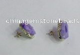 NGE140 12*14mm - 15*18mm freeform druzy agate gemstone earrings