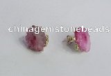 NGE141 12*14mm - 15*18mm freeform druzy agate gemstone earrings