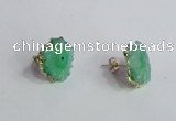 NGE143 12*14mm - 15*18mm freeform druzy agate gemstone earrings