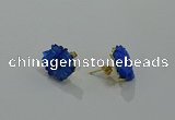 NGE144 12*14mm - 15*18mm freeform druzy agate gemstone earrings