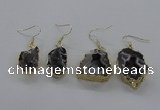 NGE146 15*20mm - 20*30mm freeform druzy agate gemstone earrings