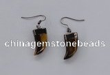 NGE153 11*20mm – 11*22mm oxhorn tiger eye gemstone earrings