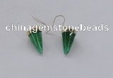 NGE158 11*20mm – 12*22mm cone agate gemstone earrings wholesale