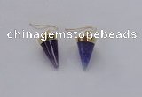 NGE159 11*20mm – 12*22mm cone agate gemstone earrings wholesale