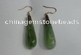 NGE16 10*40mm teardrop agate gemstone earrings wholesale