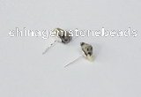 NGE162 4*6mm – 5*8mm freeform dalmatian jasper earrings