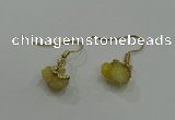 NGE170 5*8mm - 6*10mm nuggets druzy agate earrings wholesale