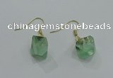 NGE175 8*10mm - 10*12mm nuggets fluorite earrings wholesale