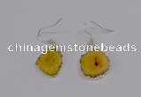 NGE206 18*20mm - 20*25mm freeform druzy agate gemstone earrings