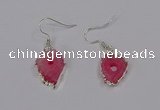 NGE208 18*20mm - 20*25mm freeform druzy agate gemstone earrings