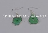 NGE210 18*20mm - 20*25mm freeform druzy agate gemstone earrings