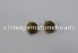 NGE216 8mm coin druzy agate gemstone earrings wholesale