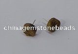 NGE222 12mm coin druzy agate gemstone earrings wholesale