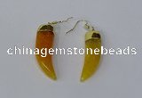 NGE227 10*40mm - 12*45mm oxhorn agate gemstone earrings wholesale