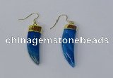 NGE230 10*40mm - 12*45mm oxhorn agate gemstone earrings wholesale