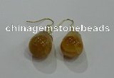 NGE234 15*20mm teardrop agate gemstone earrings wholesale