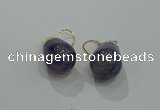 NGE235 15*20mm teardrop agate gemstone earrings wholesale